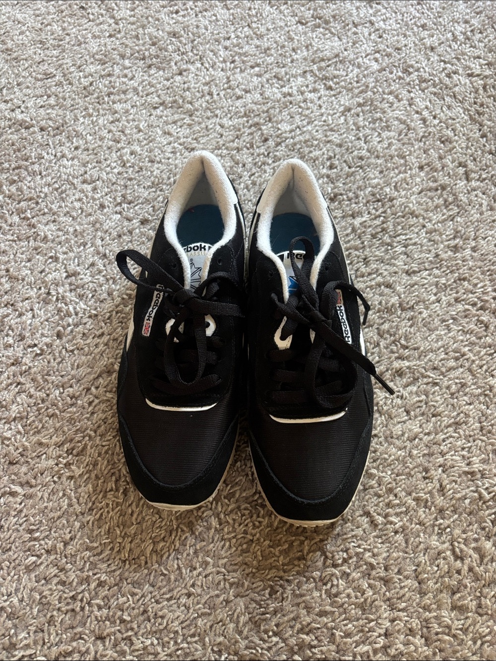 Reebok Black and White Kids Athletic Sneakers